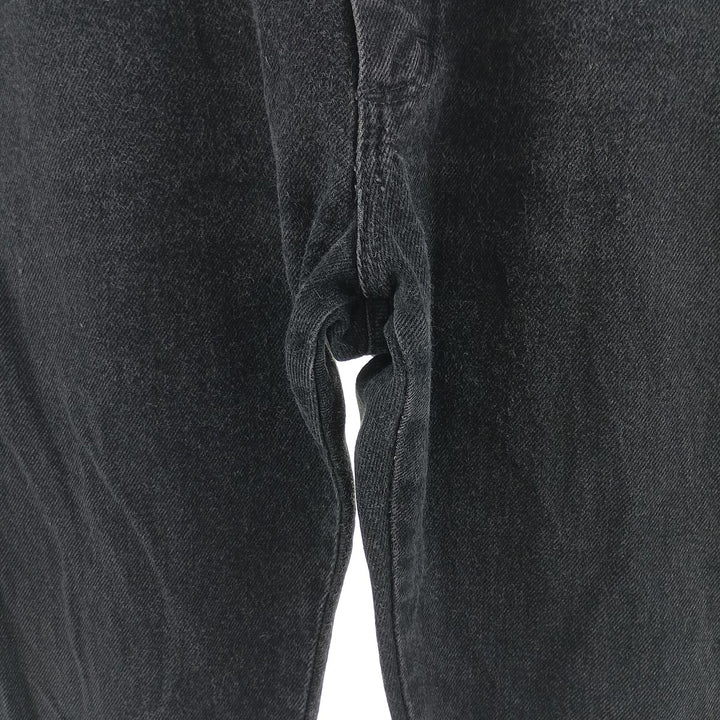 Vintage 1990'S Wrangler tapered black denim pants, made in the USA, men's size W35. cotton black type Vintage Second Hand