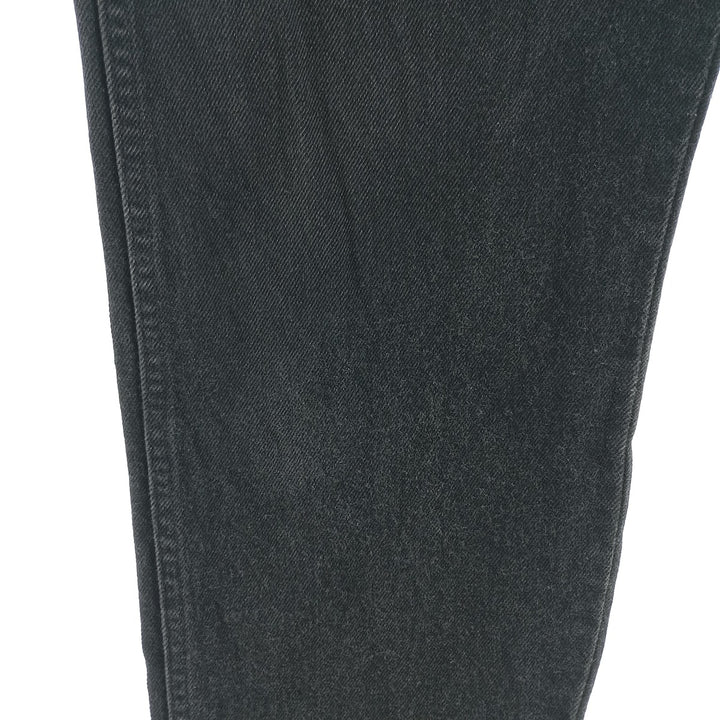 Vintage 1990'S Wrangler tapered black denim pants, made in the USA, men's size W35. cotton black type Vintage Second Hand