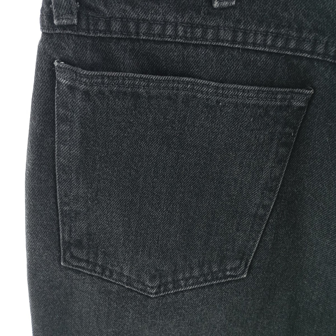 Vintage 1990'S Wrangler tapered black denim pants, made in the USA, men's size W35. cotton black type Vintage Second Hand