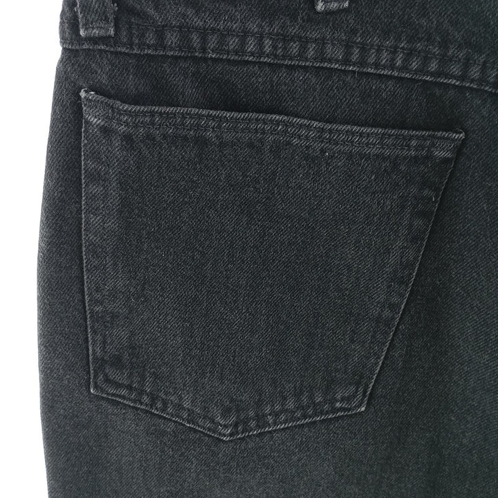 Vintage 1990'S Wrangler tapered black denim pants, made in the USA, men's size W35. cotton black type Vintage Second Hand