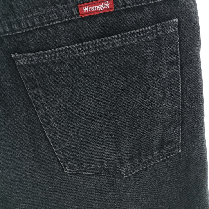 Vintage 1990'S Wrangler tapered black denim pants, made in the USA, men's size W35. cotton black type Vintage Second Hand