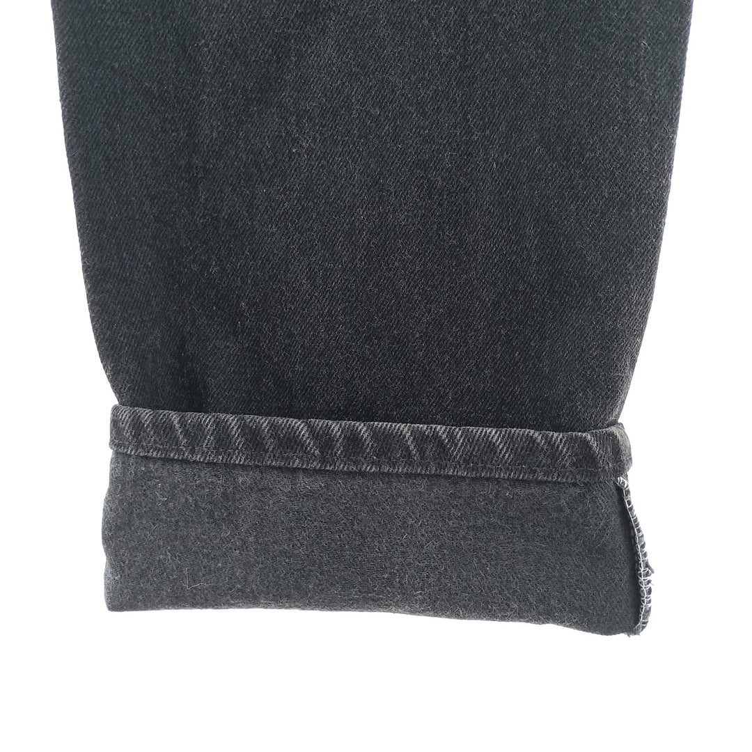 Vintage 1990'S Wrangler tapered black denim pants, made in the USA, men's size W35. cotton black type Vintage Second Hand