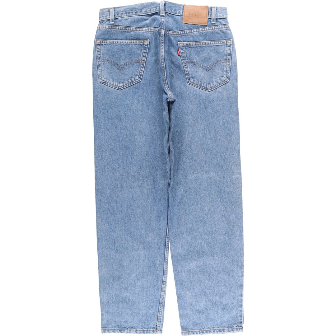 00'S Levi's 550 Relaxed Fit Black Denim Tapered Denim Pants Men's W34 cotton Blue type light blue Vintage Second Hand