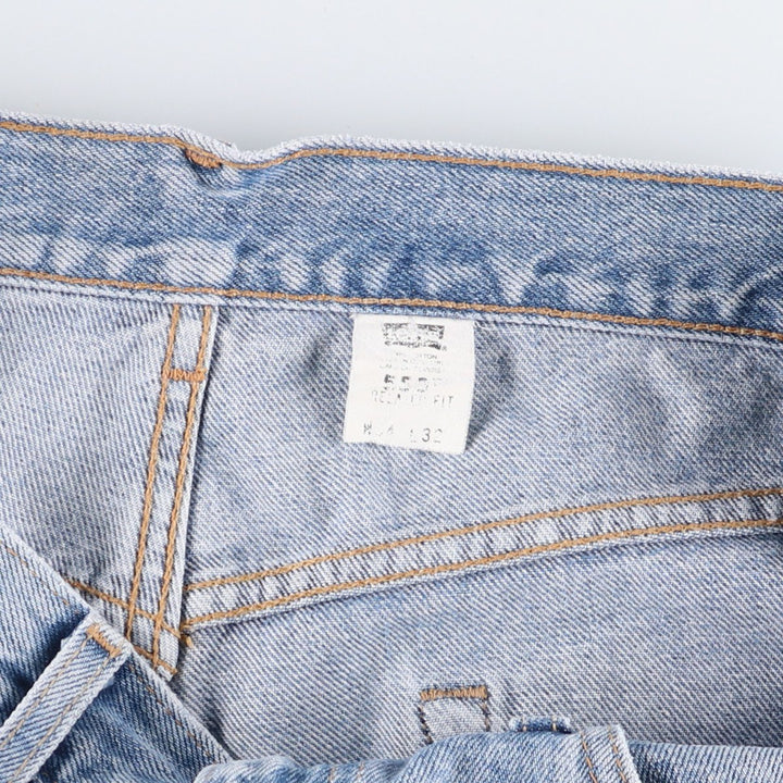 00'S Levi's 550 Relaxed Fit Black Denim Tapered Denim Pants Men's W34 cotton Blue type light blue Vintage Second Hand