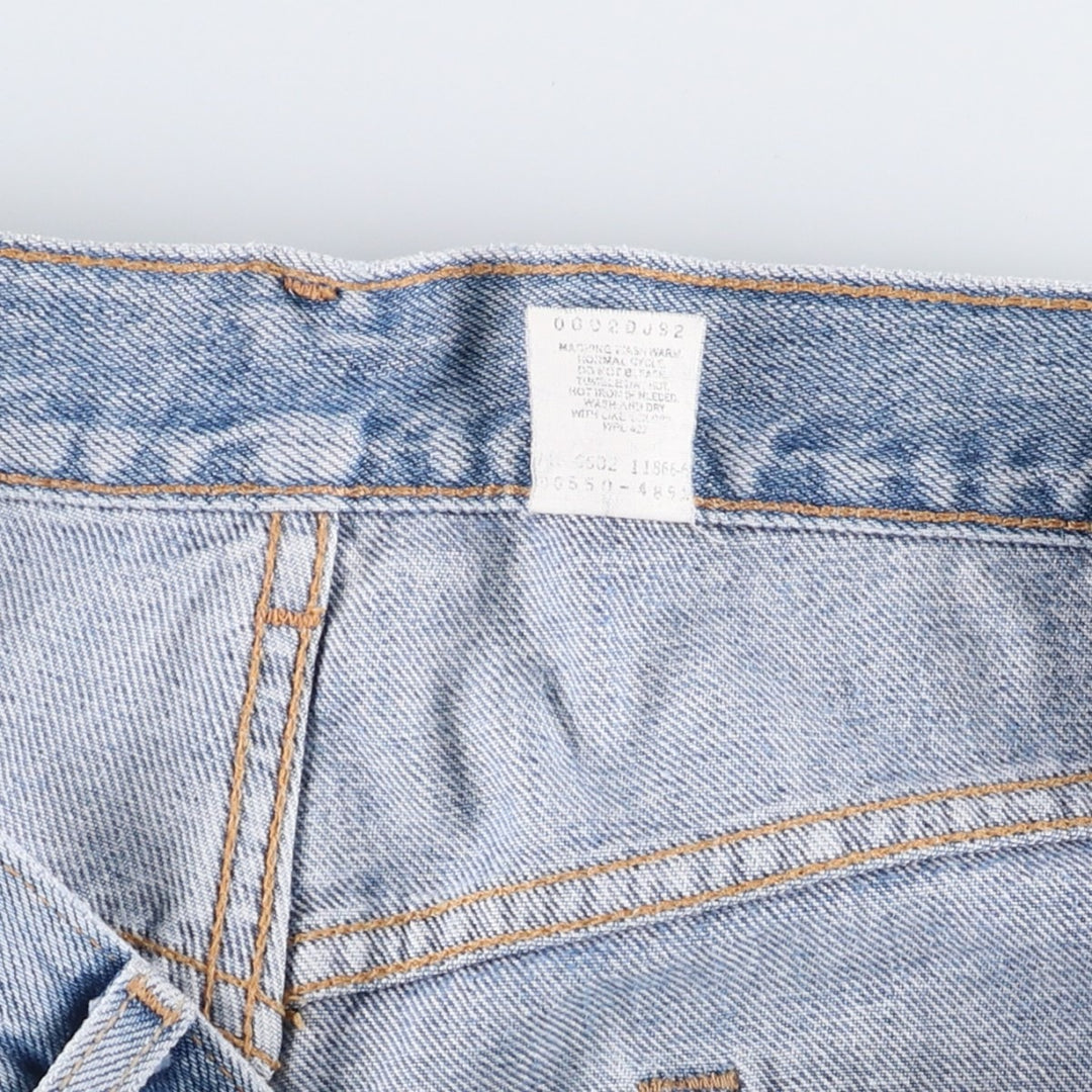 00'S Levi's 550 Relaxed Fit Black Denim Tapered Denim Pants Men's W34 cotton Blue type light blue Vintage Second Hand