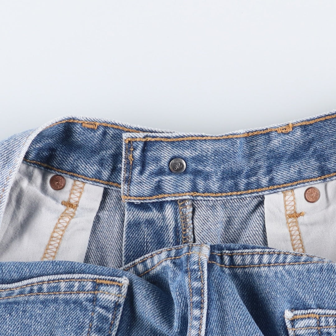 00'S Levi's 550 Relaxed Fit Black Denim Tapered Denim Pants Men's W34 cotton Blue type light blue Vintage Second Hand