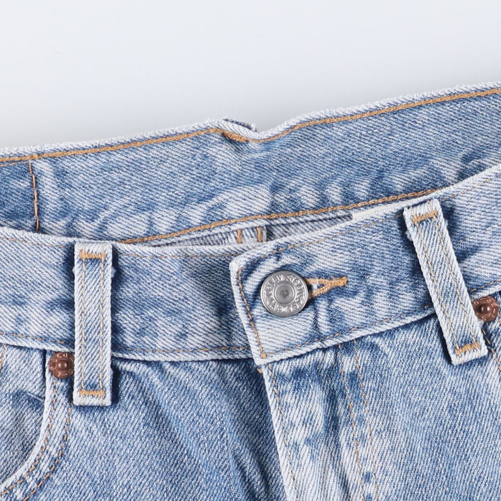 00'S Levi's 550 Relaxed Fit Black Denim Tapered Denim Pants Men's W34 cotton Blue type light blue Vintage Second Hand