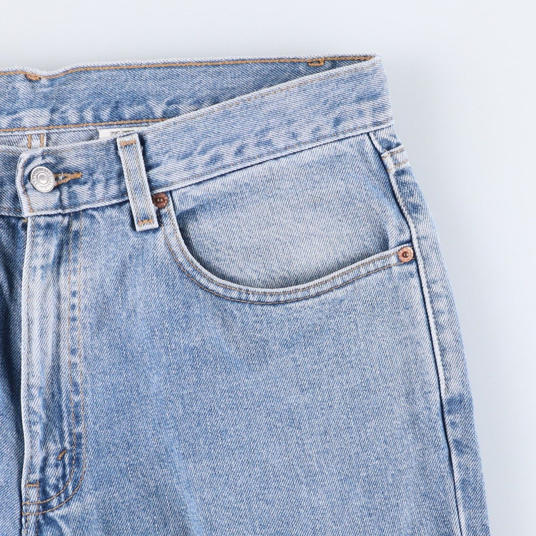 00'S Levi's 550 Relaxed Fit Black Denim Tapered Denim Pants Men's W34 cotton Blue type light blue Vintage Second Hand