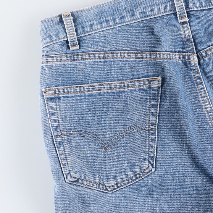00'S Levi's 550 Relaxed Fit Black Denim Tapered Denim Pants Men's W34 cotton Blue type light blue Vintage Second Hand