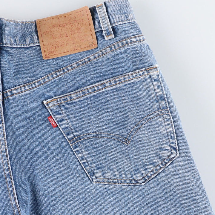 00'S Levi's 550 Relaxed Fit Black Denim Tapered Denim Pants Men's W34 cotton Blue type light blue Vintage Second Hand