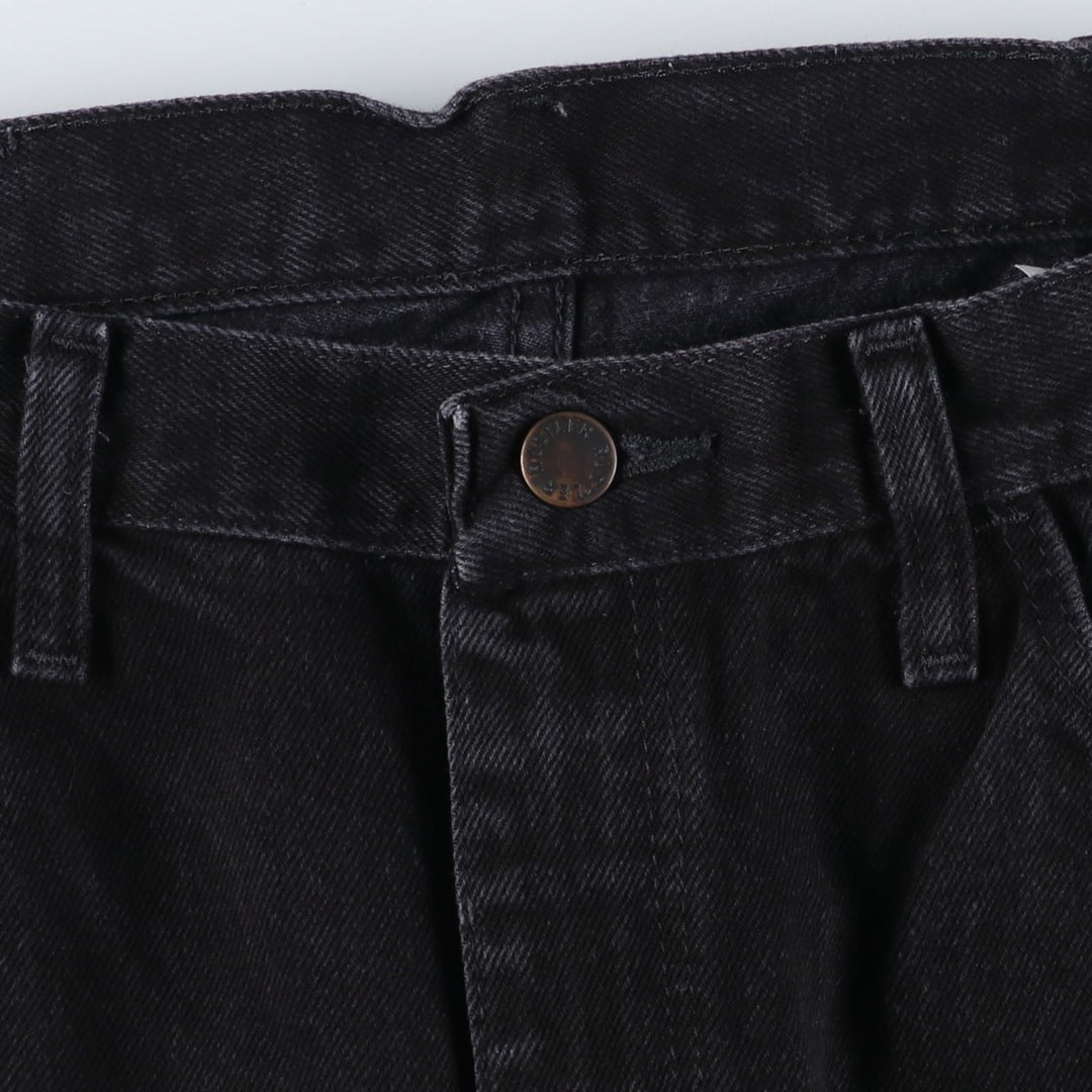 Rustler Black Denim Straight Denim Pants for Men, W35 equivalent cotton black type Vintage Second Hand