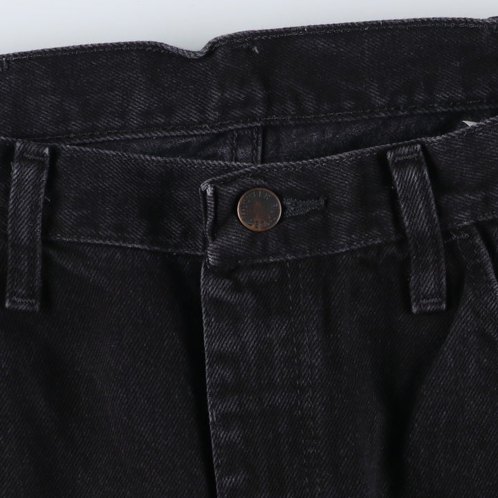 Rustler Black Denim Straight Denim Pants for Men, W35 equivalent cotton black type Vintage Second Hand