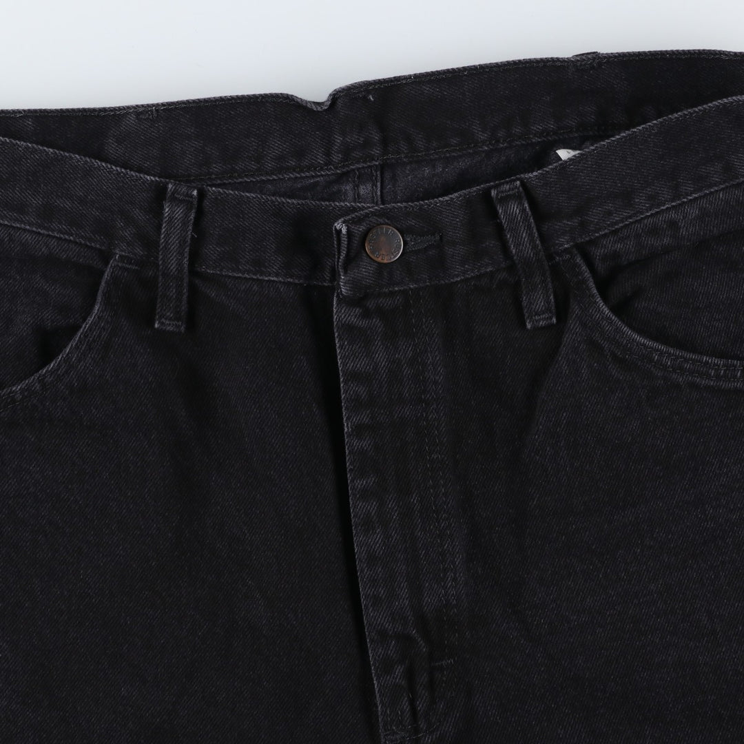 Rustler Black Denim Straight Denim Pants for Men, W35 equivalent cotton black type Vintage Second Hand