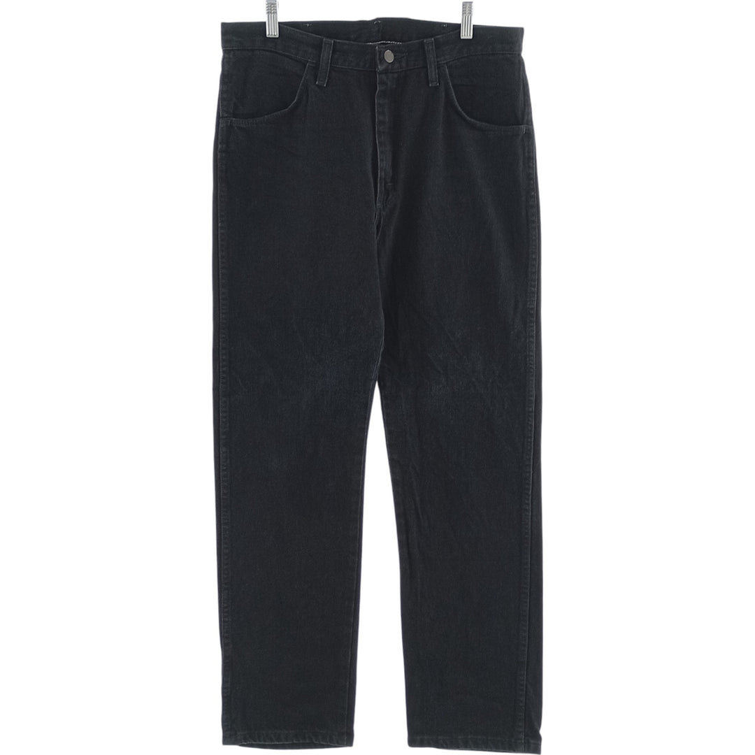 Rustler Black Denim Straight Denim Pants for Men, W34 equivalent cotton black type Vintage Second Hand