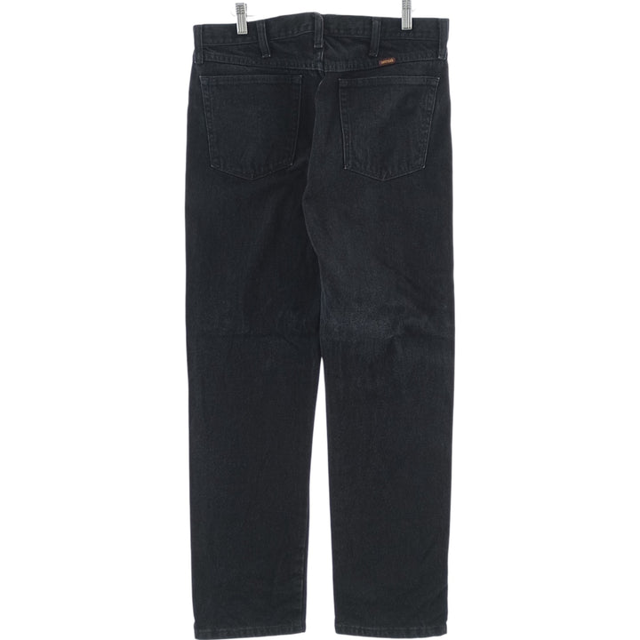 Rustler Black Denim Straight Denim Pants for Men, W34 equivalent cotton black type Vintage Second Hand