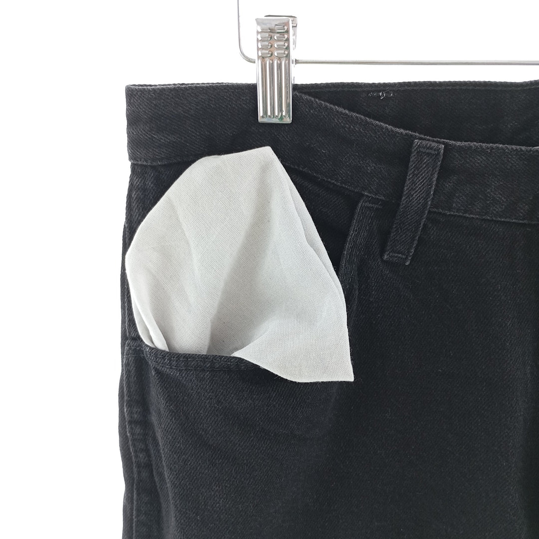 Rustler Black Denim Straight Denim Pants for Men, W34 equivalent cotton black type Vintage Second Hand