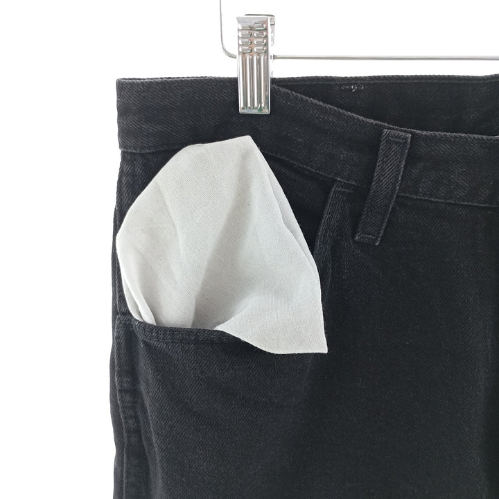 Rustler Black Denim Straight Denim Pants for Men, W34 equivalent cotton black type Vintage Second Hand