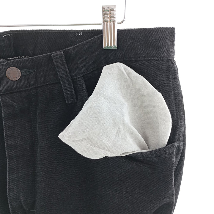 Rustler Black Denim Straight Denim Pants for Men, W34 equivalent cotton black type Vintage Second Hand