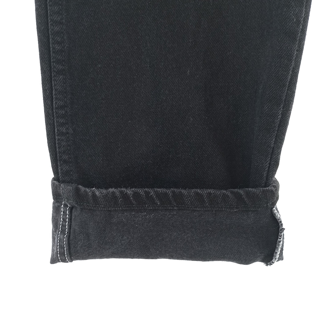 Rustler Black Denim Straight Denim Pants for Men, W34 equivalent cotton black type Vintage Second Hand