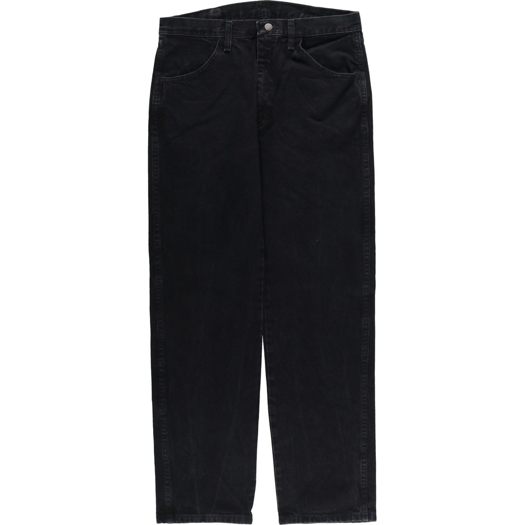 Rustler Black Denim Straight Denim Pants for Men, W34 equivalent cotton black type Vintage Second Hand
