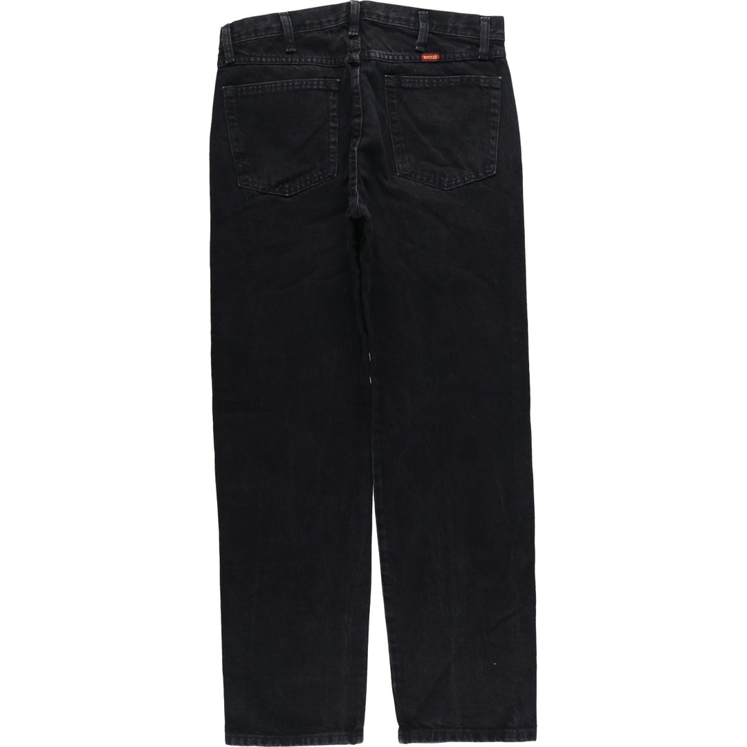 Rustler Black Denim Straight Denim Pants for Men, W34 equivalent cotton black type Vintage Second Hand