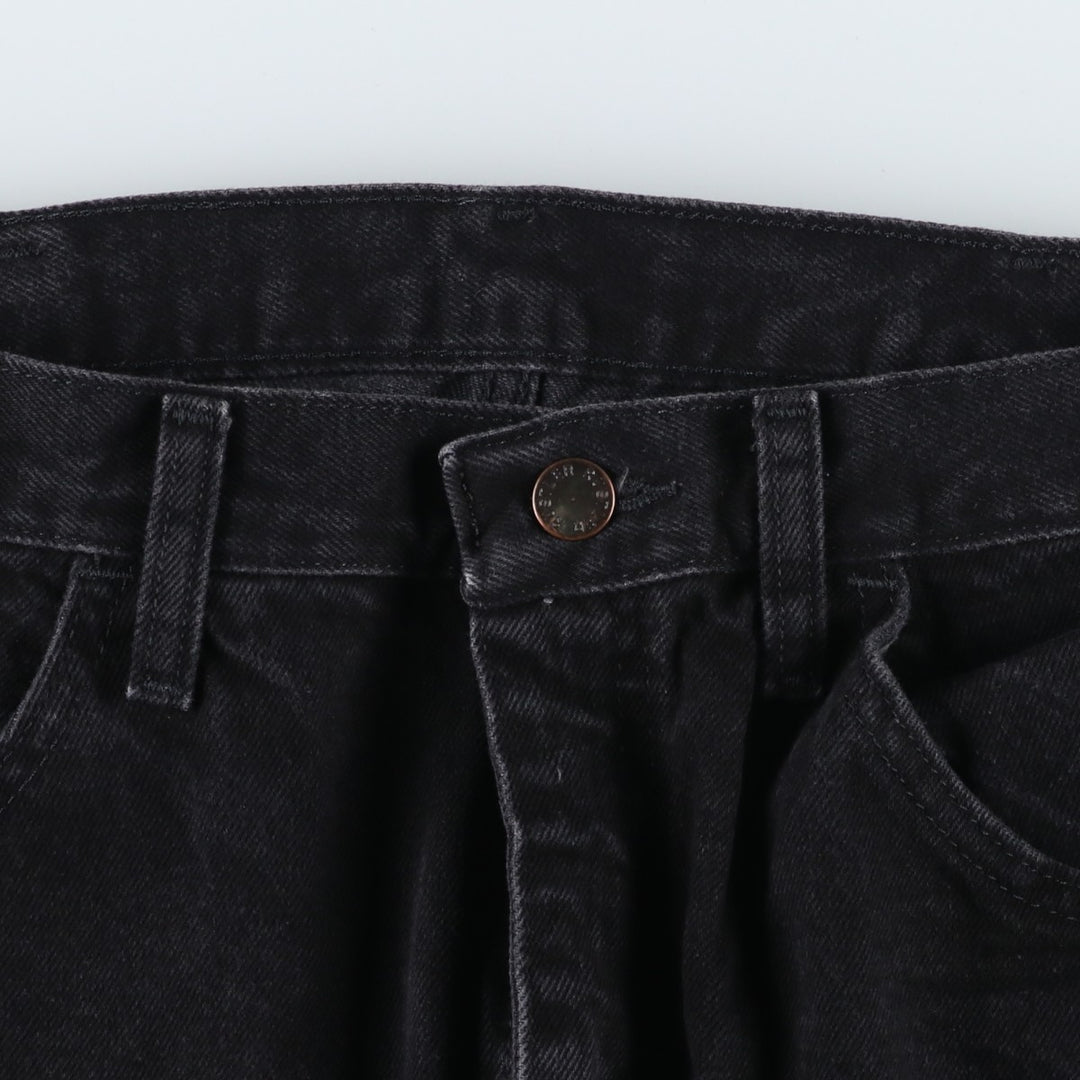 Rustler Black Denim Straight Denim Pants for Men, W34 equivalent cotton black type Vintage Second Hand