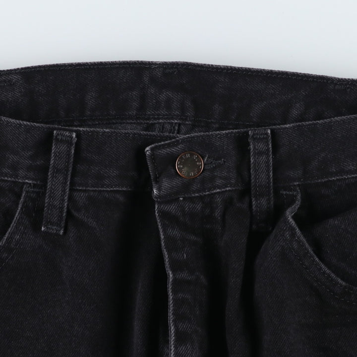 Rustler Black Denim Straight Denim Pants for Men, W34 equivalent cotton black type Vintage Second Hand