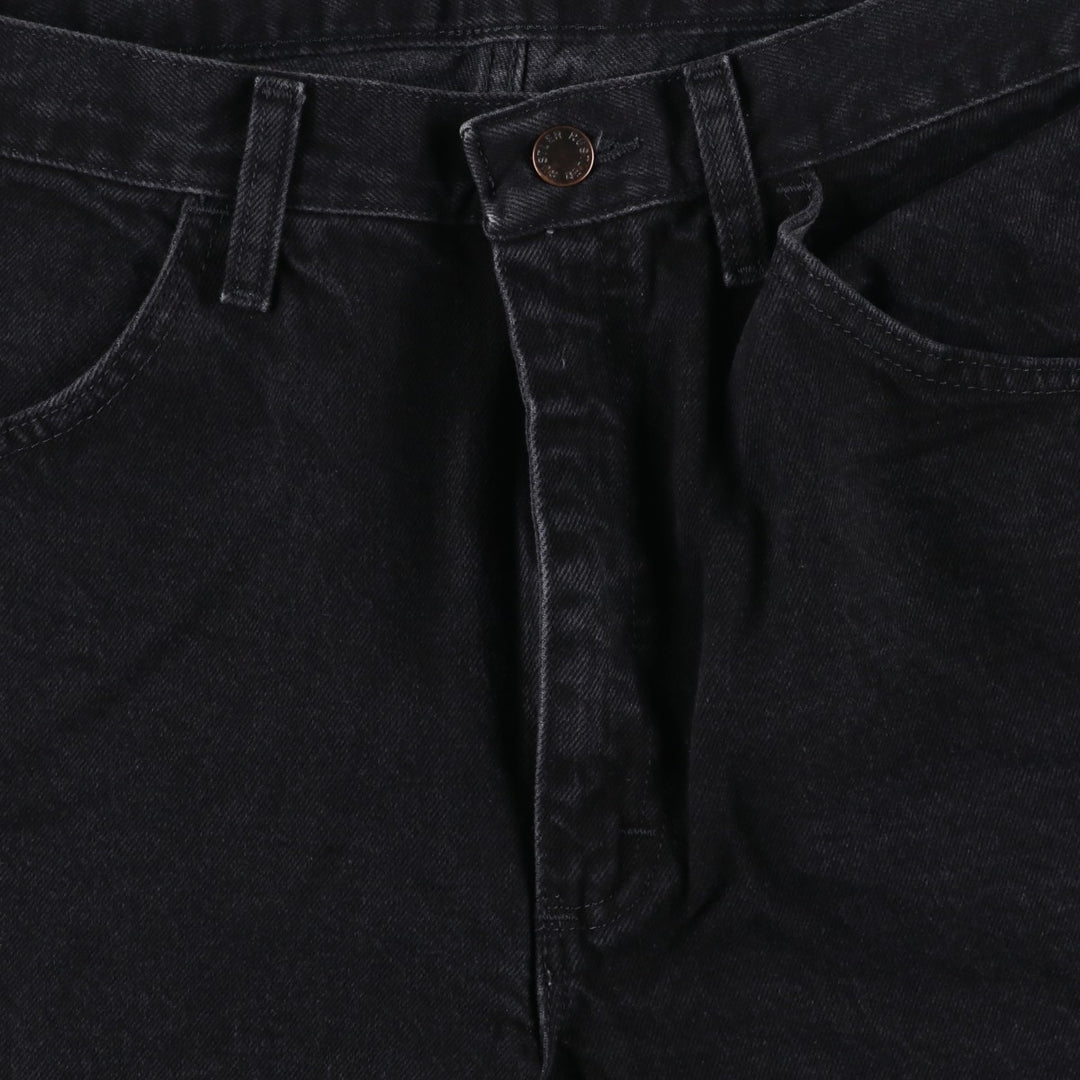 Rustler Black Denim Straight Denim Pants for Men, W34 equivalent cotton black type Vintage Second Hand