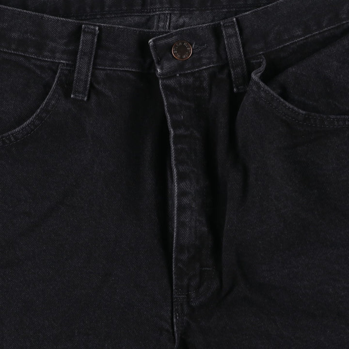 Rustler Black Denim Straight Denim Pants for Men, W34 equivalent cotton black type Vintage Second Hand