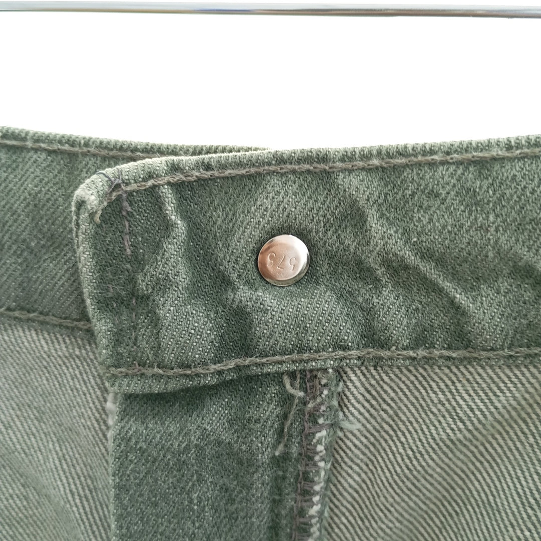 90'S Levi's 550 Orange Tab Tapered Denim Pants Made in USA Men's W33 Vintage cotton Khaki type sage green Vintage Second Hand