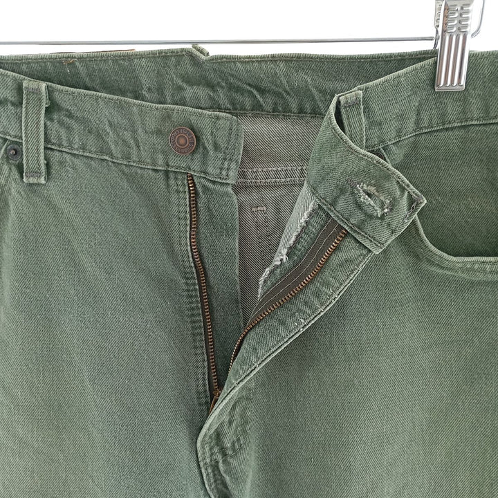 90'S Levi's 550 Orange Tab Tapered Denim Pants Made in USA Men's W33 Vintage cotton Khaki type sage green Vintage Second Hand