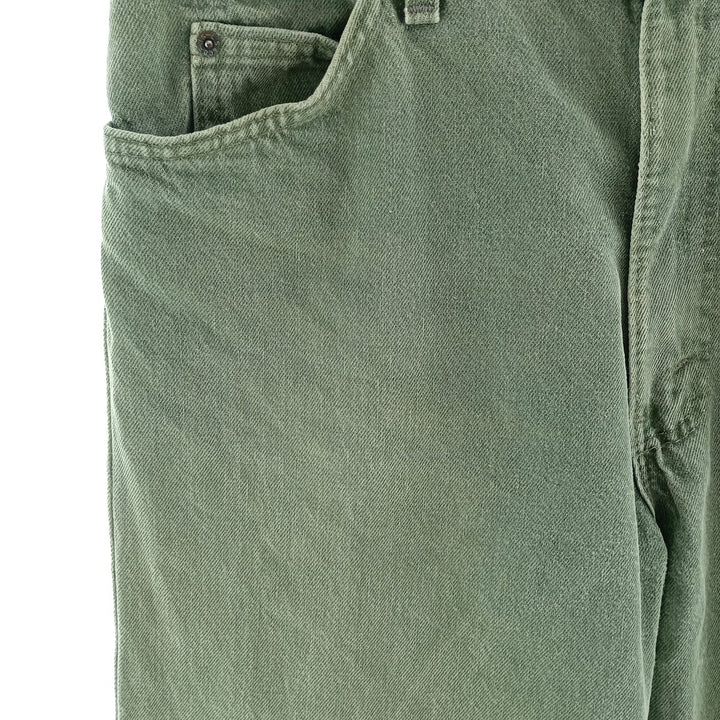 90'S Levi's 550 Orange Tab Tapered Denim Pants Made in USA Men's W33 Vintage cotton Khaki type sage green Vintage Second Hand