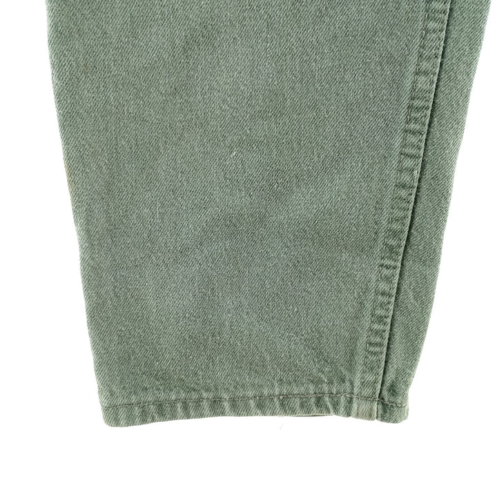 90'S Levi's 550 Orange Tab Tapered Denim Pants Made in USA Men's W33 Vintage cotton Khaki type sage green Vintage Second Hand