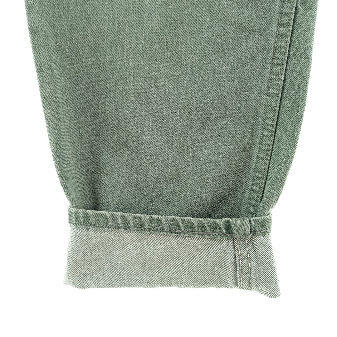 90'S Levi's 550 Orange Tab Tapered Denim Pants Made in USA Men's W33 Vintage cotton Khaki type sage green Vintage Second Hand