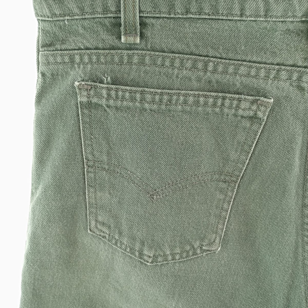 90'S Levi's 550 Orange Tab Tapered Denim Pants Made in USA Men's W33 Vintage cotton Khaki type sage green Vintage Second Hand
