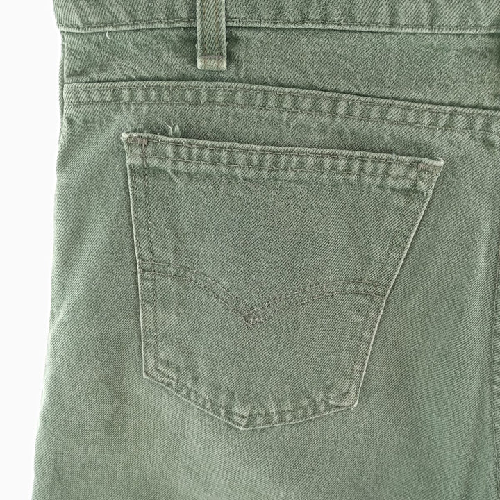 90'S Levi's 550 Orange Tab Tapered Denim Pants Made in USA Men's W33 Vintage cotton Khaki type sage green Vintage Second Hand