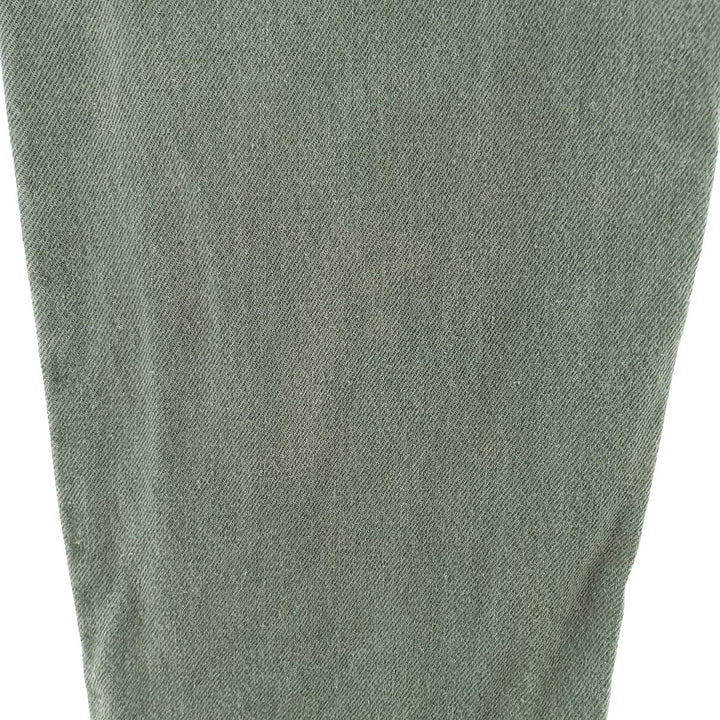 90'S Levi's 550 Orange Tab Tapered Denim Pants Made in USA Men's W33 Vintage cotton Khaki type sage green Vintage Second Hand