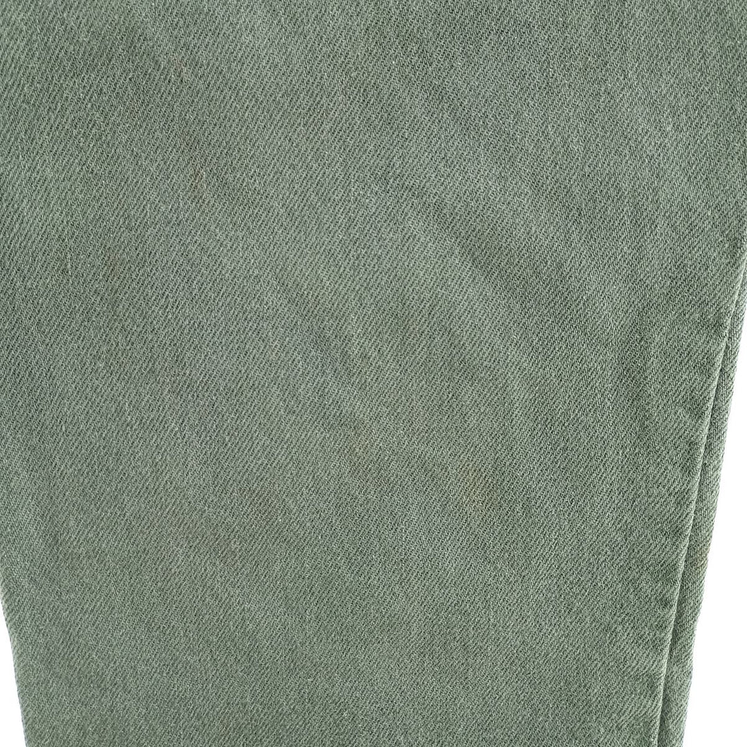 90'S Levi's 550 Orange Tab Tapered Denim Pants Made in USA Men's W33 Vintage cotton Khaki type sage green Vintage Second Hand