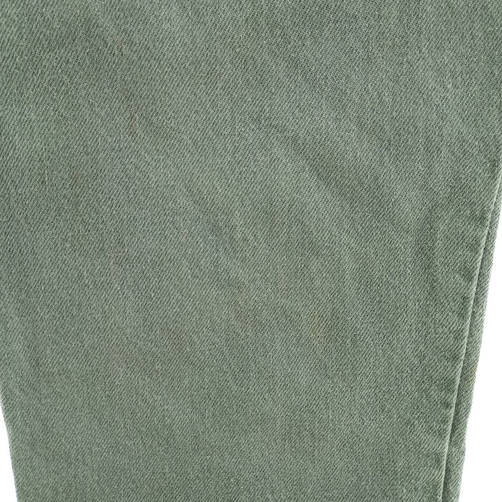 90'S Levi's 550 Orange Tab Tapered Denim Pants Made in USA Men's W33 Vintage cotton Khaki type sage green Vintage Second Hand