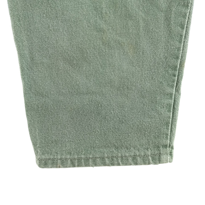90'S Levi's 550 Orange Tab Tapered Denim Pants Made in USA Men's W33 Vintage cotton Khaki type sage green Vintage Second Hand