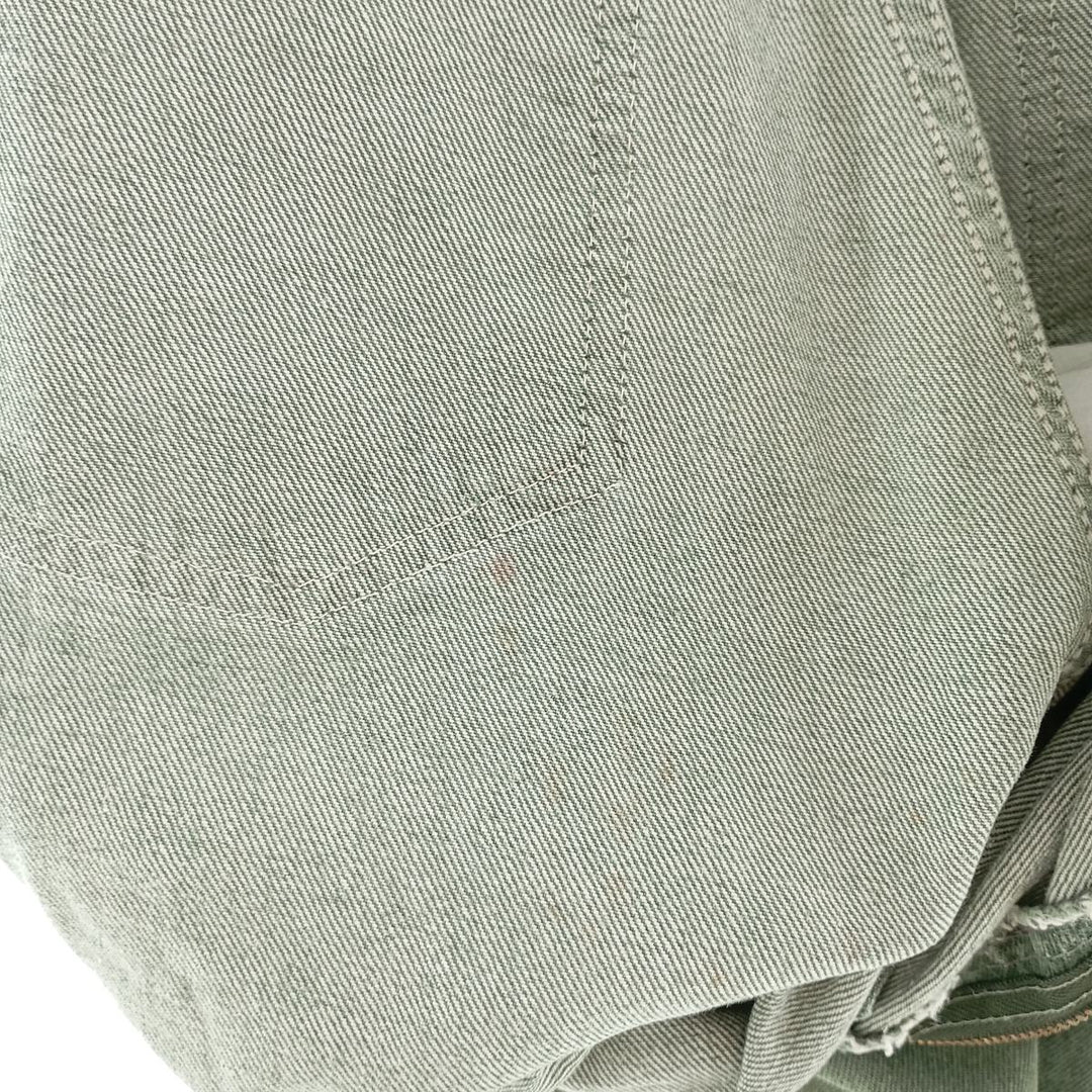 90'S Levi's 550 Orange Tab Tapered Denim Pants Made in USA Men's W33 Vintage cotton Khaki type sage green Vintage Second Hand
