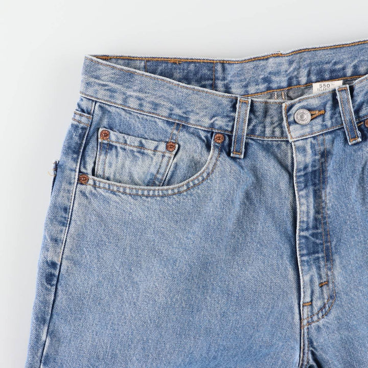 90'S Levi's 550 Relaxed Fit Tapered Denim Pants Made in USA Men's W33 Vintage cotton blue type Vintage Second Hand