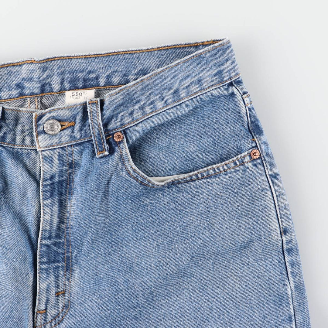 90'S Levi's 550 Relaxed Fit Tapered Denim Pants Made in USA Men's W33 Vintage cotton blue type Vintage Second Hand