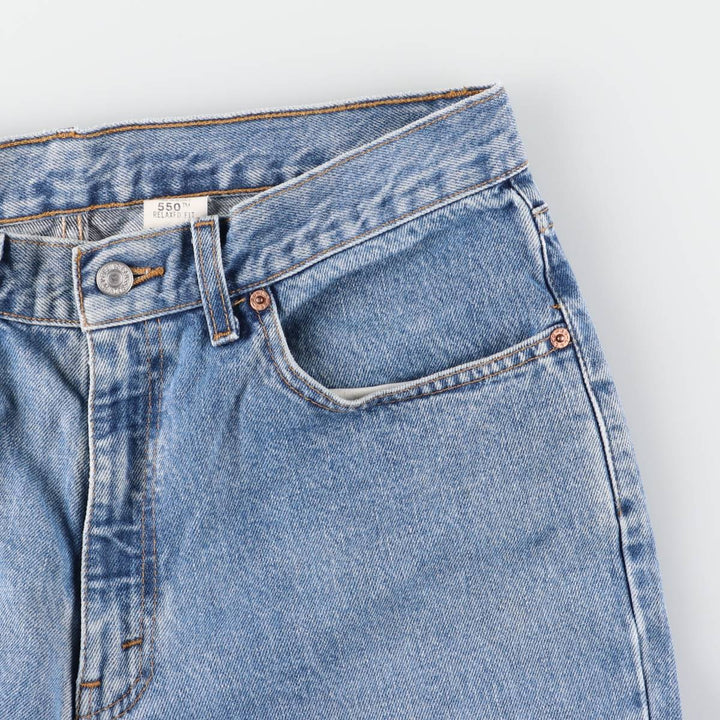 90'S Levi's 550 Relaxed Fit Tapered Denim Pants Made in USA Men's W33 Vintage cotton blue type Vintage Second Hand