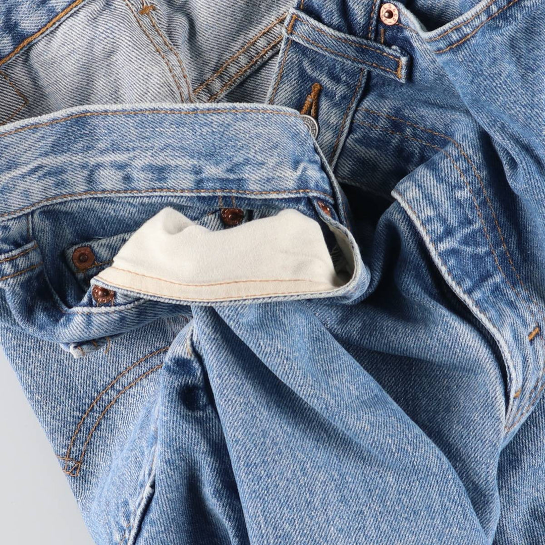 90'S Levi's 550 Relaxed Fit Tapered Denim Pants Made in USA Men's W33 Vintage cotton blue type Vintage Second Hand