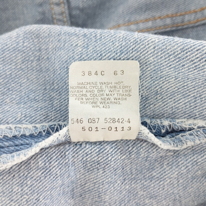 90'S Levi's 501-0113 Straight Denim Pants, Made in USA, Men's, Size W31, Vintage cotton blue type Vintage Second Hand