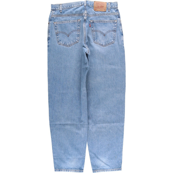 2000'S Levi's 550 Loose Fit Tapered Leg Black Denim Pants, Men's Size 34 cotton blue type Vintage Second Hand