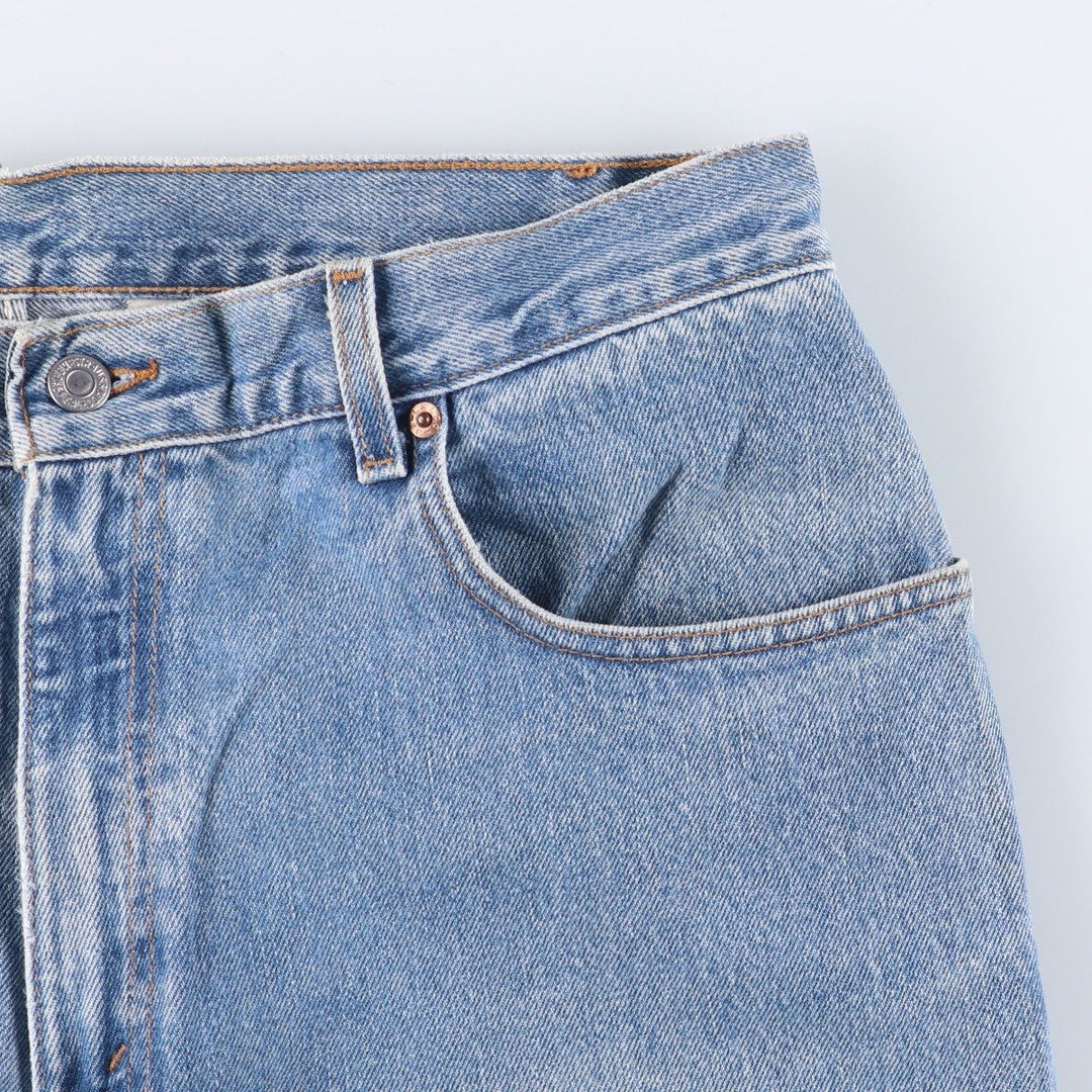 2000'S Levi's 550 Loose Fit Tapered Leg Black Denim Pants, Men's Size 34 cotton blue type Vintage Second Hand