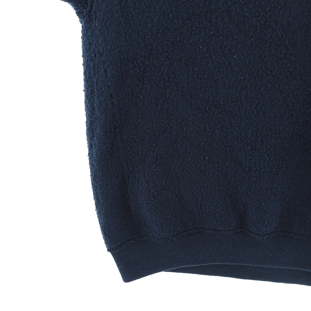 Vintage 90'S CHIC mock neck plain blank sweatshirt, made in the USA, men's size XL cotton navy blue type Vintage Second Hand