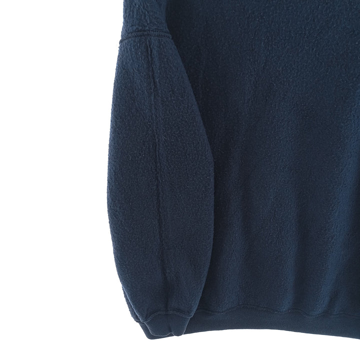 Vintage 90'S CHIC mock neck plain blank sweatshirt, made in the USA, men's size XL cotton navy blue type Vintage Second Hand